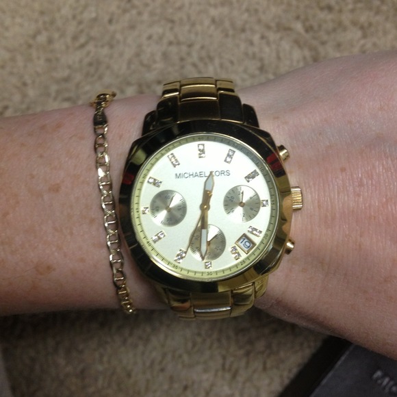 Sold- Gold Michael Kors Watch - Picture 2 of 4