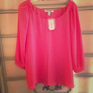 ✨ @jayyvo✨ Forever21 woven top/3qslv-coral