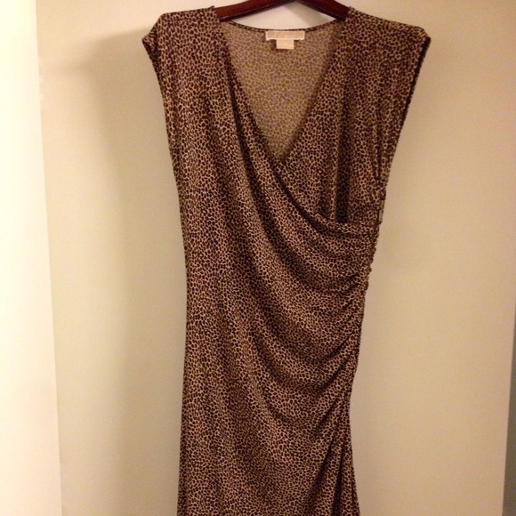Michael Kors leopard print jersey dress