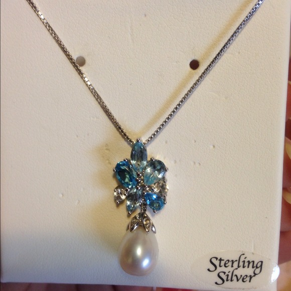Sterling Silver Pearl Set SOLD - Picture 2 of 3