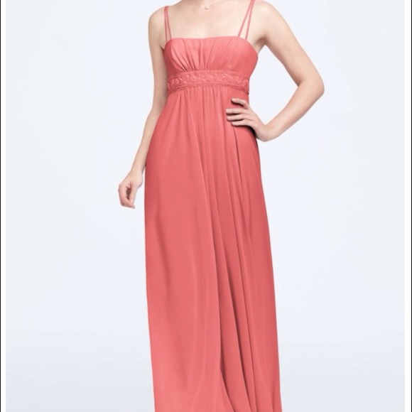 Rose petal color empire waist dress :: worn once!