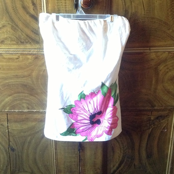 White tube rope with pink flower!