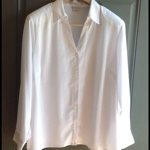 White long sleeve dress shirt 1X
