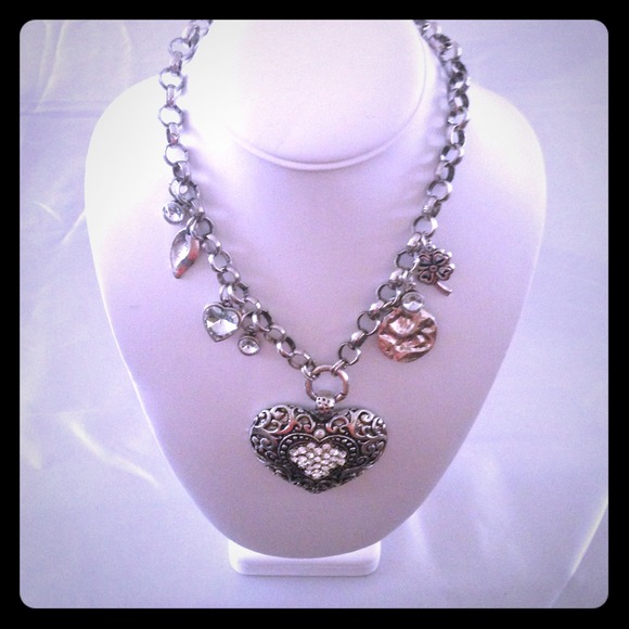 Tibet Silver Heart Charm Necklace