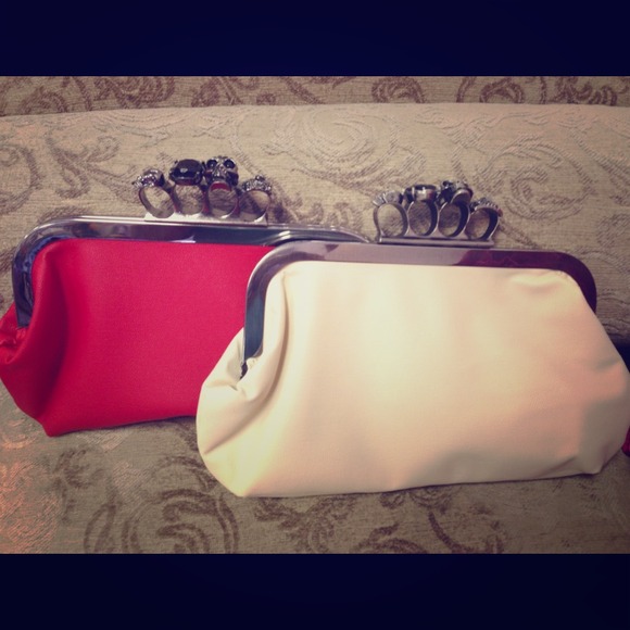 Red or cream clutch