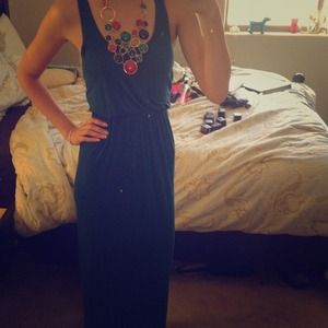 Pretty darker teal razorback maxi