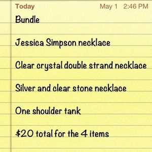 Bundle of necklaces and a top.