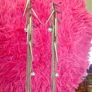 Silver Urban Extra Long Earrings