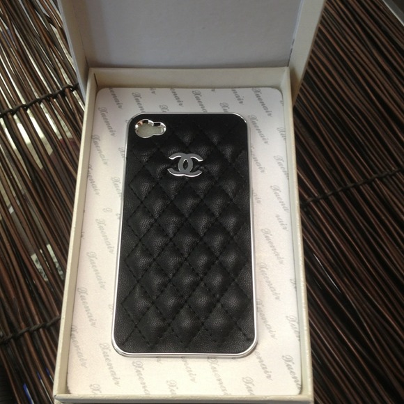 Black leather I phone 4 4S case