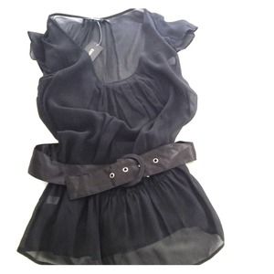 Express sheer black top
