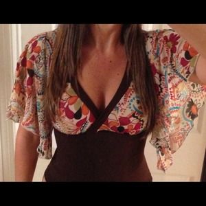 Multicolored Floral Top