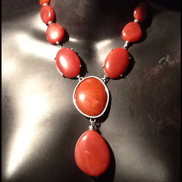 Jewelry - ✨Burnt Orange Stone Necklace✨