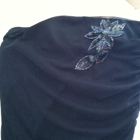 Long black strapless gown SOLD