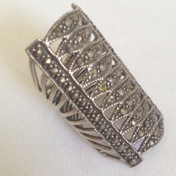 🚫SOLD🚫Marcasite Sterling Silver Statement Ring