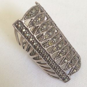 🚫SOLD🚫Marcasite Sterling Silver Statement Ring