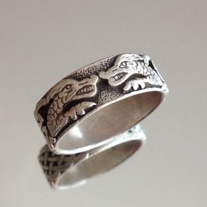 Sterling Silver Dragon Ring