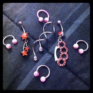 🌟NEVER WORN Navel ring bundle!💎