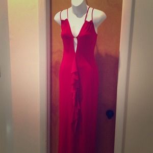 Dolce & Gabbana red long dress size Small Sexy!