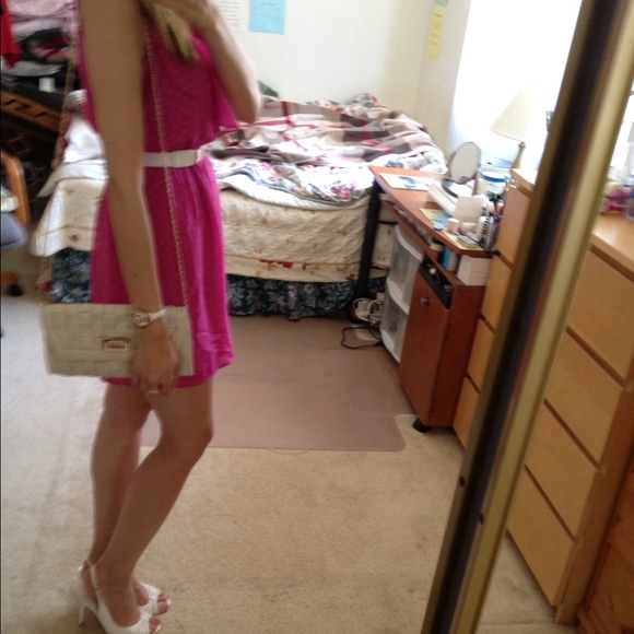 🔴SOLD🔴💕NWOT Fuschia Polka Dot Dress💕 - Picture 2 of 4