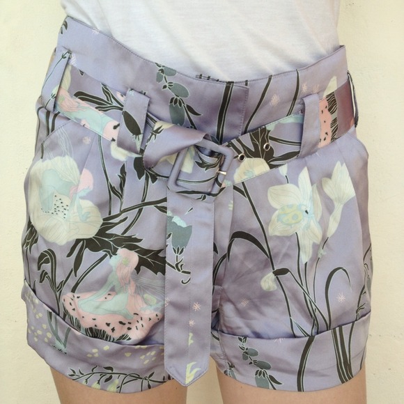 Sretsis silk fairy print shorts