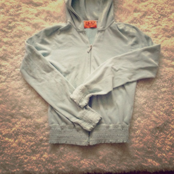 Juicy Couture light blue fleece hoodie