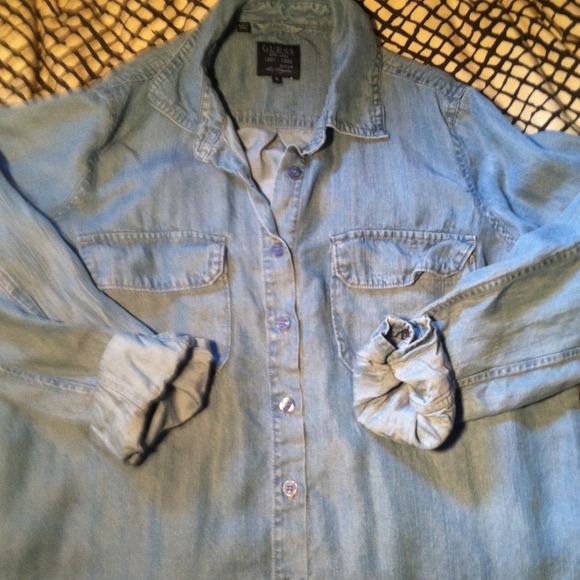 GUESS chambray top
