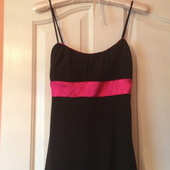 Black and pink dress