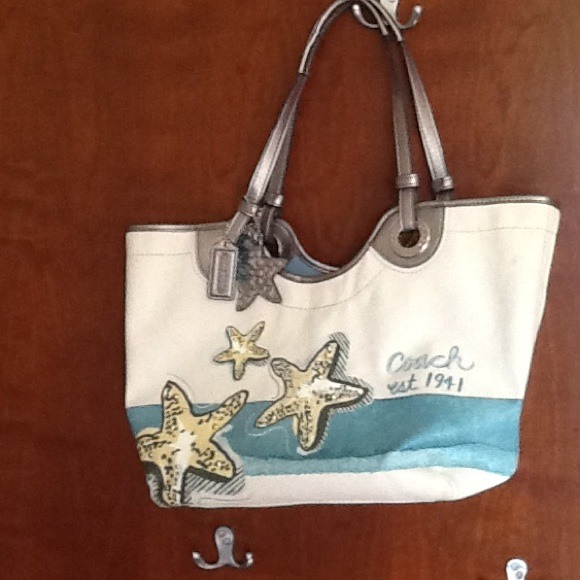 Coach summer beach tote