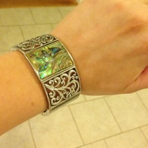 SOLD Cookie Lee Stretch Silver Bracelet