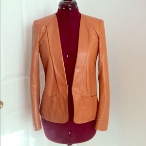 Theory leather blazer size 0