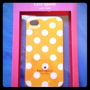 Kate Spade Orange Polka Dot iPhone 4/4S case NEW