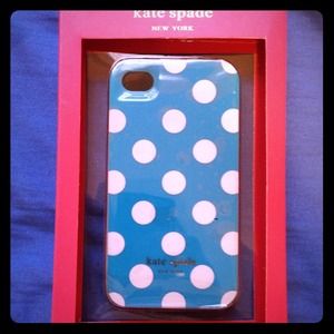 Kate Spade Blue Polka Dot iPhone 4/4S case NEW