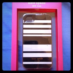 Kate Spade Striped iPhone 4/4S Case NEW