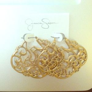 Jessica Simpson gold Lady Chic earrings