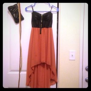 Pink hi-low dress