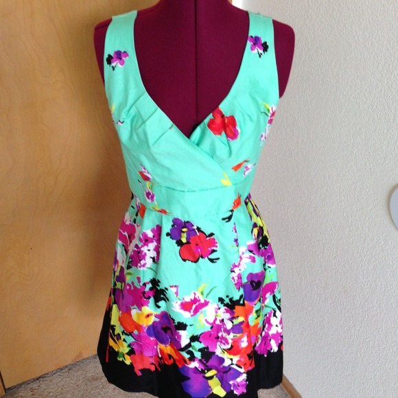 Spense Aqua Flower Dress
