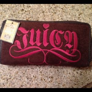 Sold- Juicy Couture pink and brown large wallet