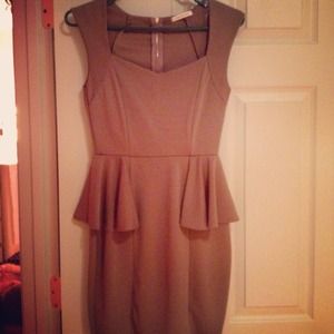 Classic beige stylish dress