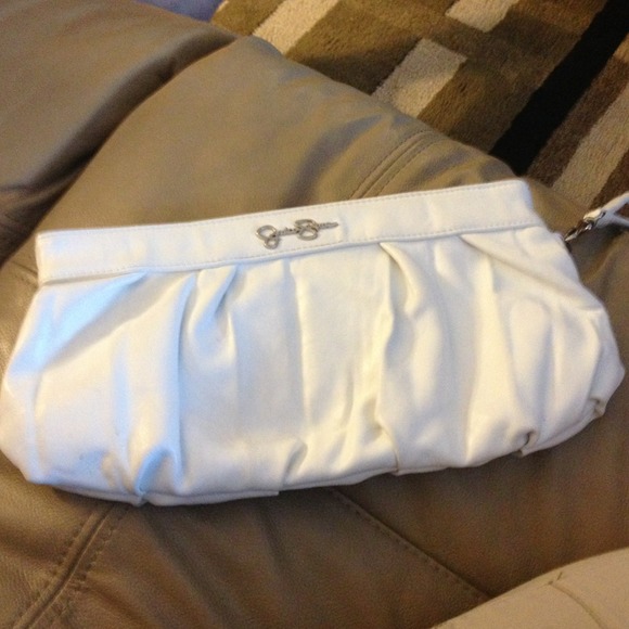 White wristlet with cc wallet