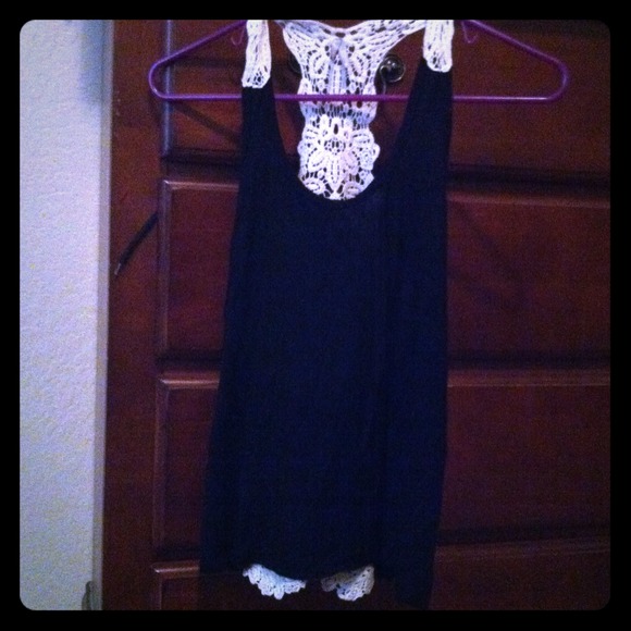 Lace back tank