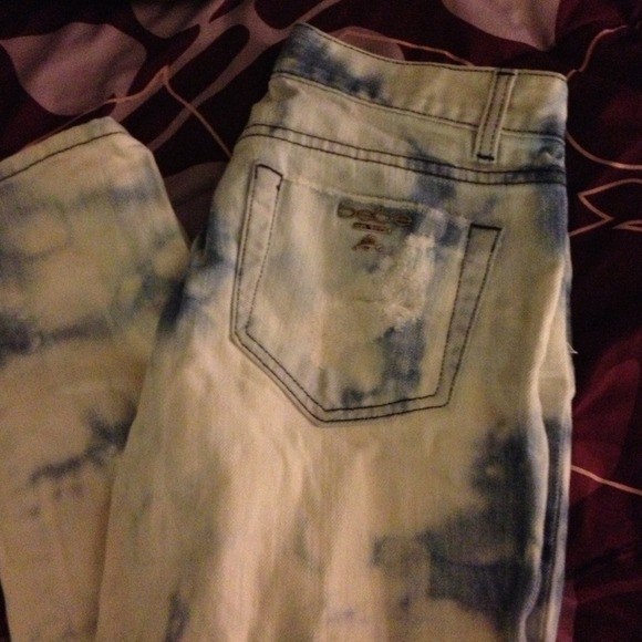 Bebe jeans; hat and scarf