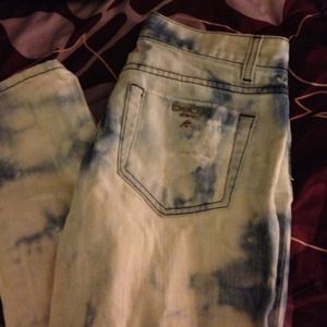 Bebe jeans; hat and scarf