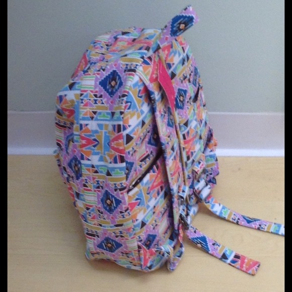 Aztec Printed Canvas Backpack - Picture 2 of 3