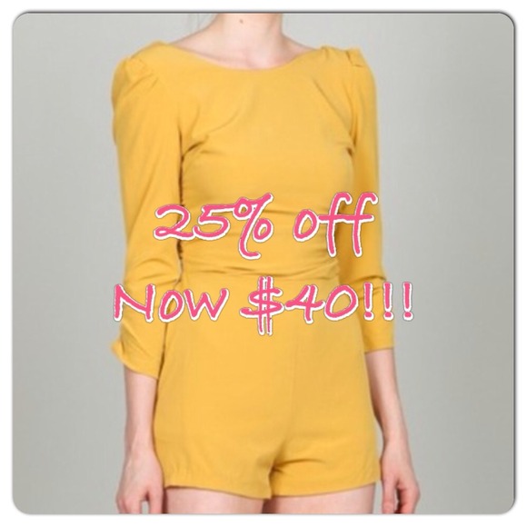 Other - Very cute & stylish mustard romper