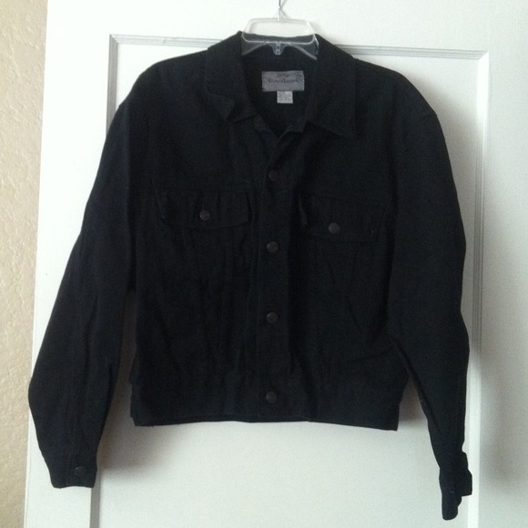 Black denim jacket
