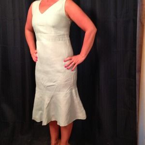 LOFT Sky Blue Linen Dress