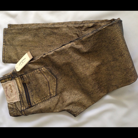 CONVERSE JOHN VARVATOS Gold Foil Metallic Skinny - Picture 3 of 4