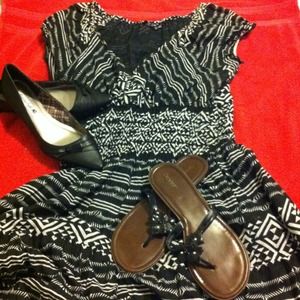 Black and white summer dress