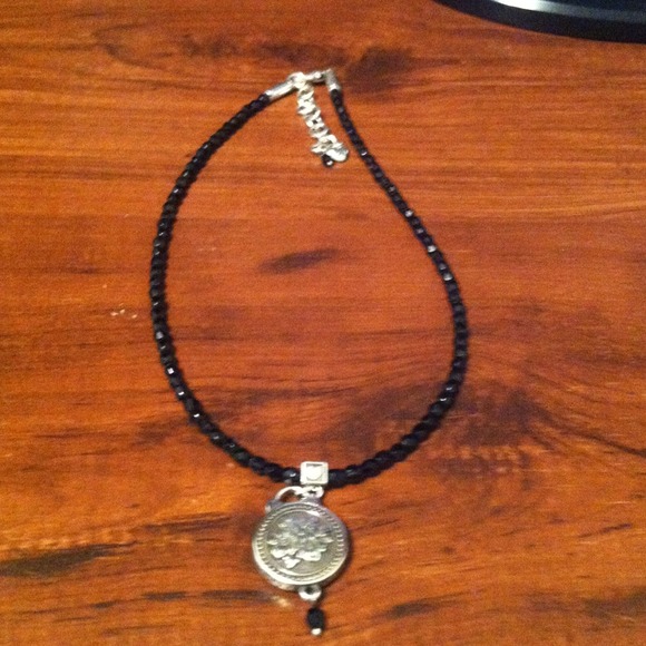 Black beaded necklace