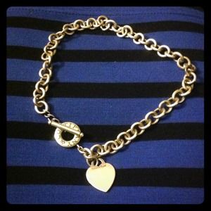 Authentic Tiffany heart toggle necklace